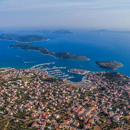 In Tribunj Mit Meerblick, Balkon, Klimaanlage, W-lan 5034-3 公寓 Tribalj